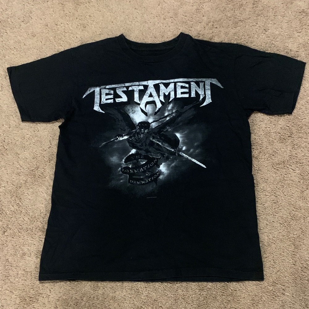 Testament‎ Band Black Graphic Tee Size Medium Metal 🎸